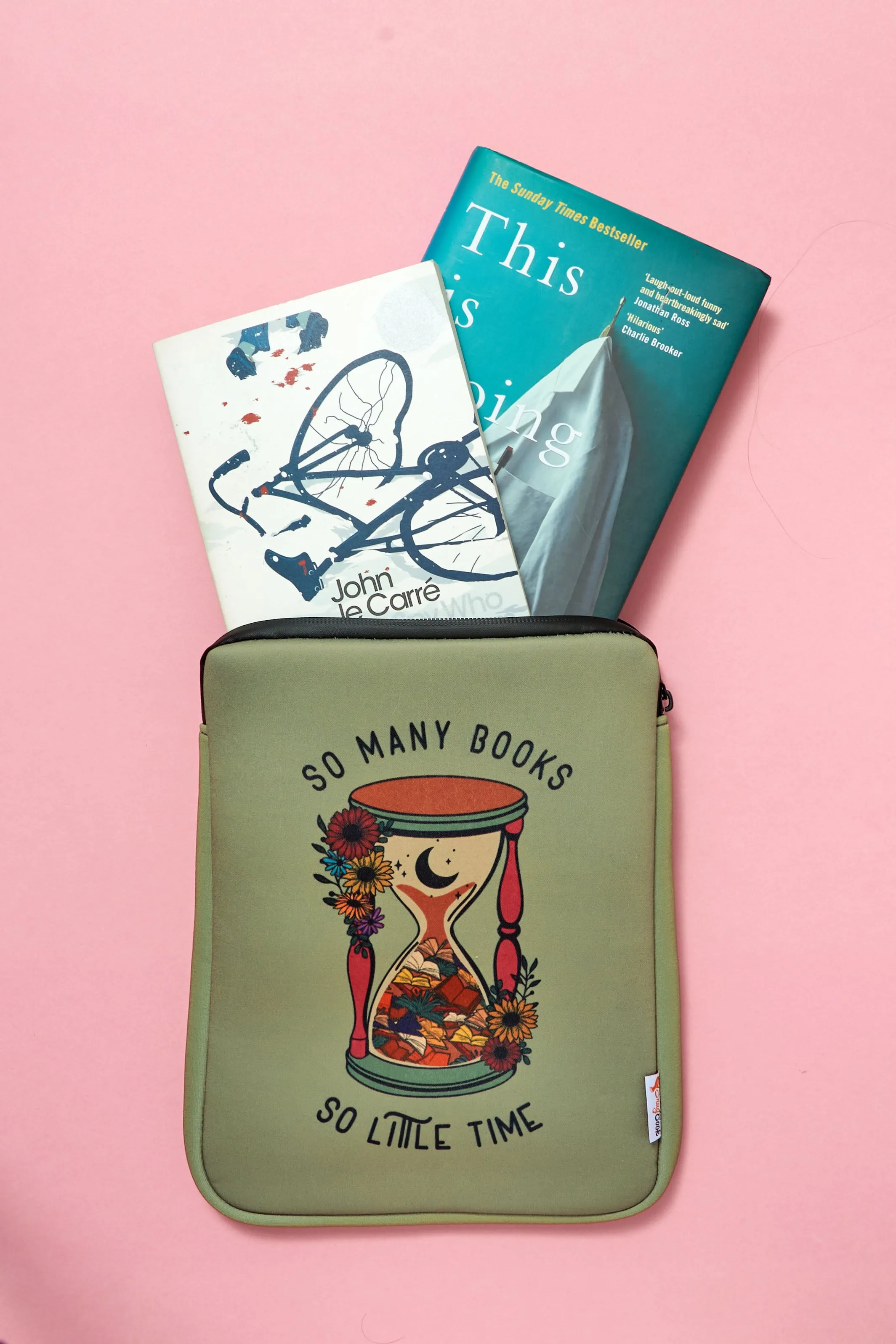 Too Many Books - Water resistant Book Pouch