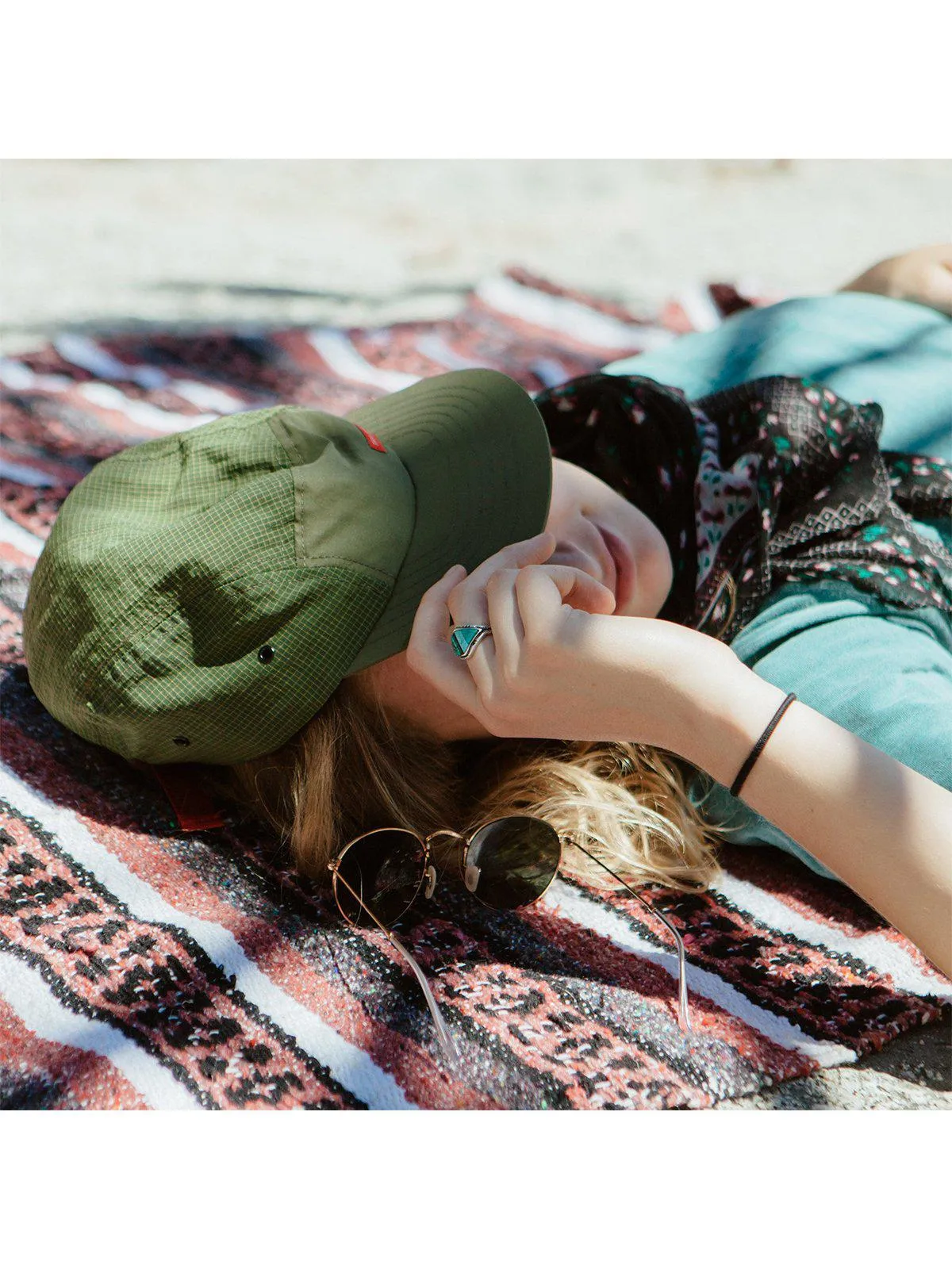 Topo Designs Nylon Camp Hat Black