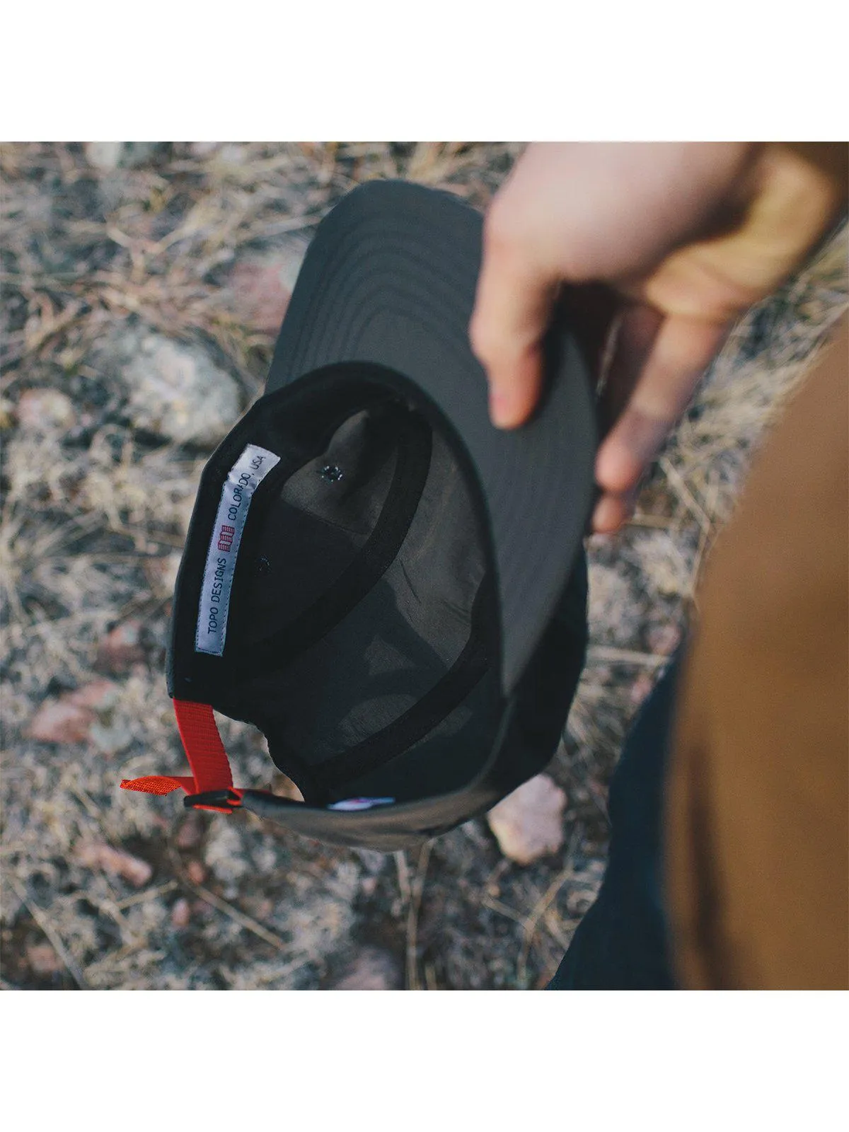 Topo Designs Nylon Camp Hat Black