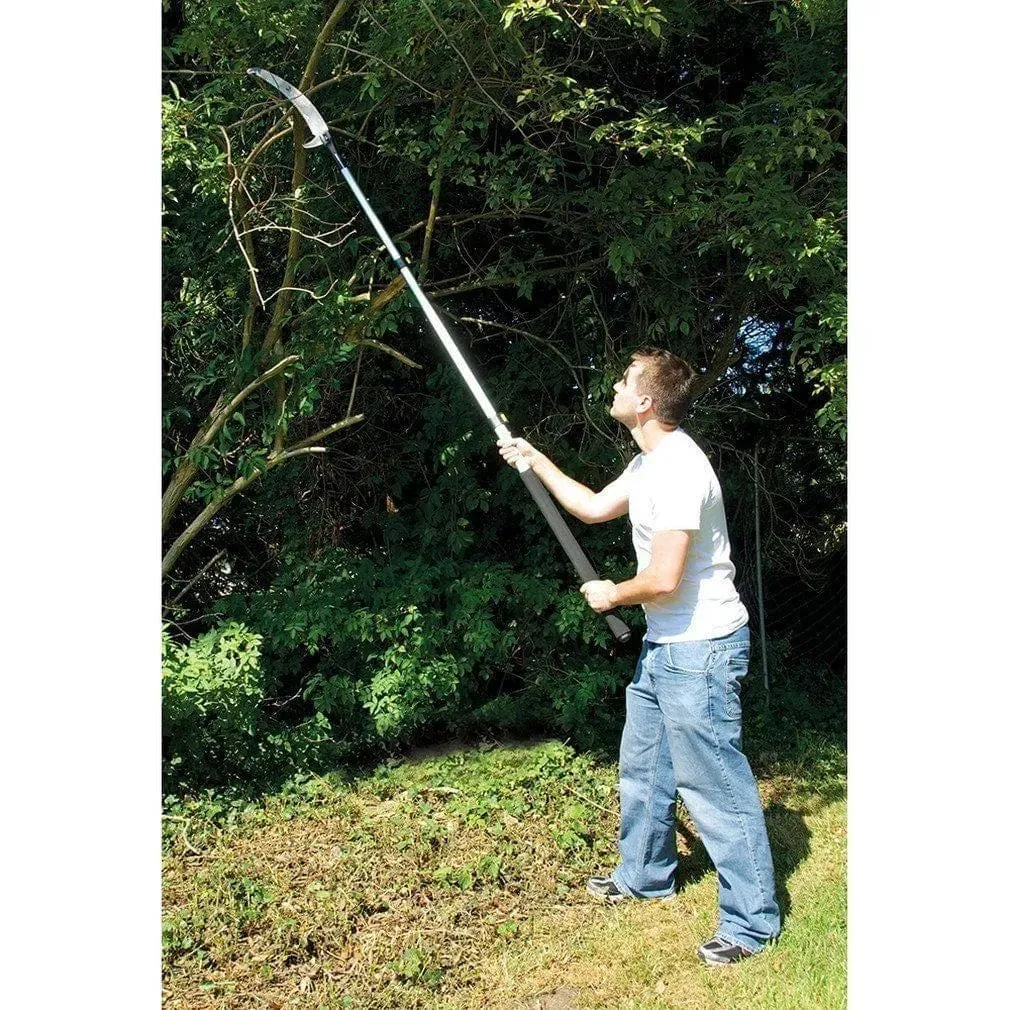 Tree Saw Pruner 2.5 Metre Branch Cutting  Aluminium Pole - Extending Telescopic