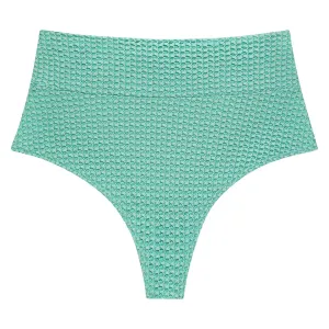 Turquoise Crochet High Rise Bikini Bottom