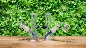 Ultra Mini Dab Rig w/ Blue Candy Accents