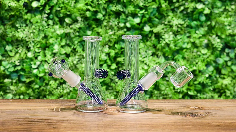 Ultra Mini Dab Rig w/ Blue Candy Accents
