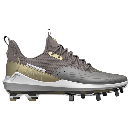 UnderArmour Men's UA Harper 7 Low ST Metal Baseball Cleats Grey 3025582-101