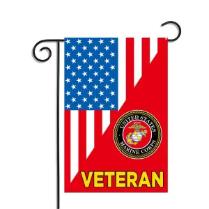 U.S Marine Corps Veteran Garden Flag 12.5 X 18 Inches