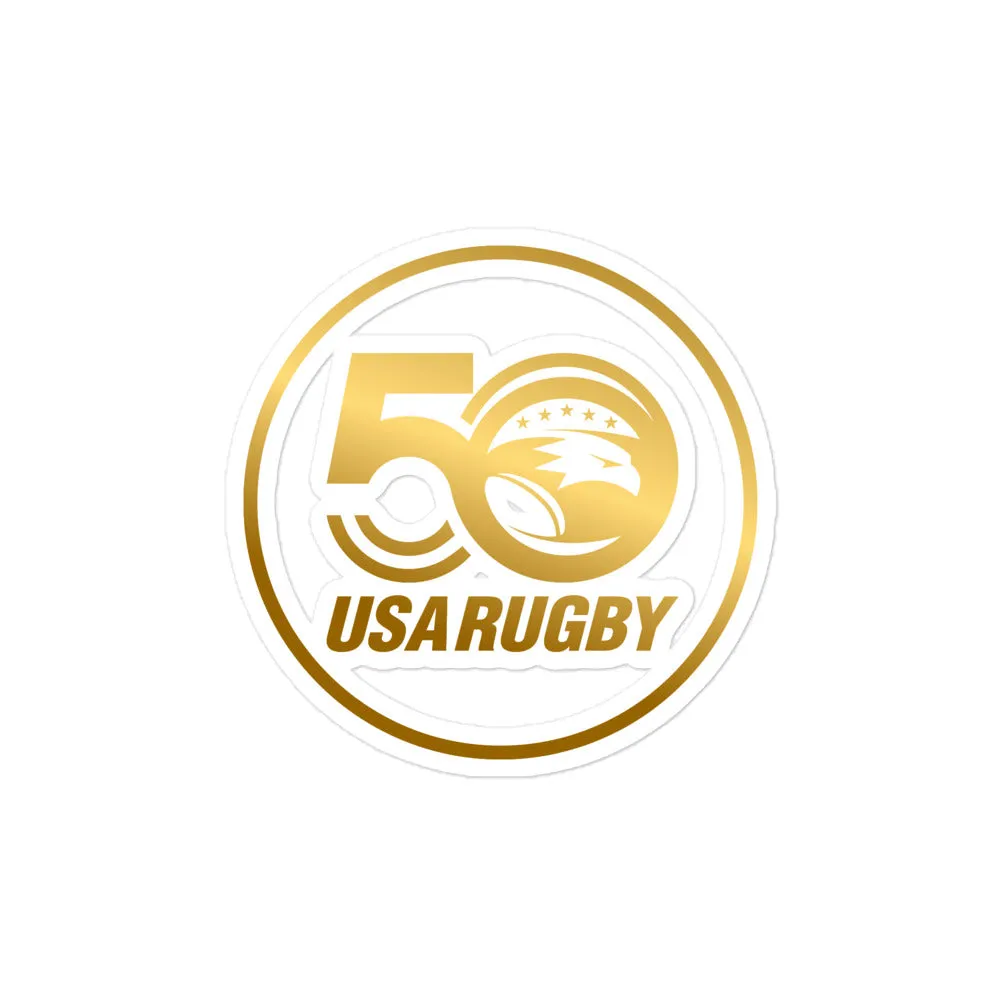 USA Rugby 50th Anniversary Sticker Badge