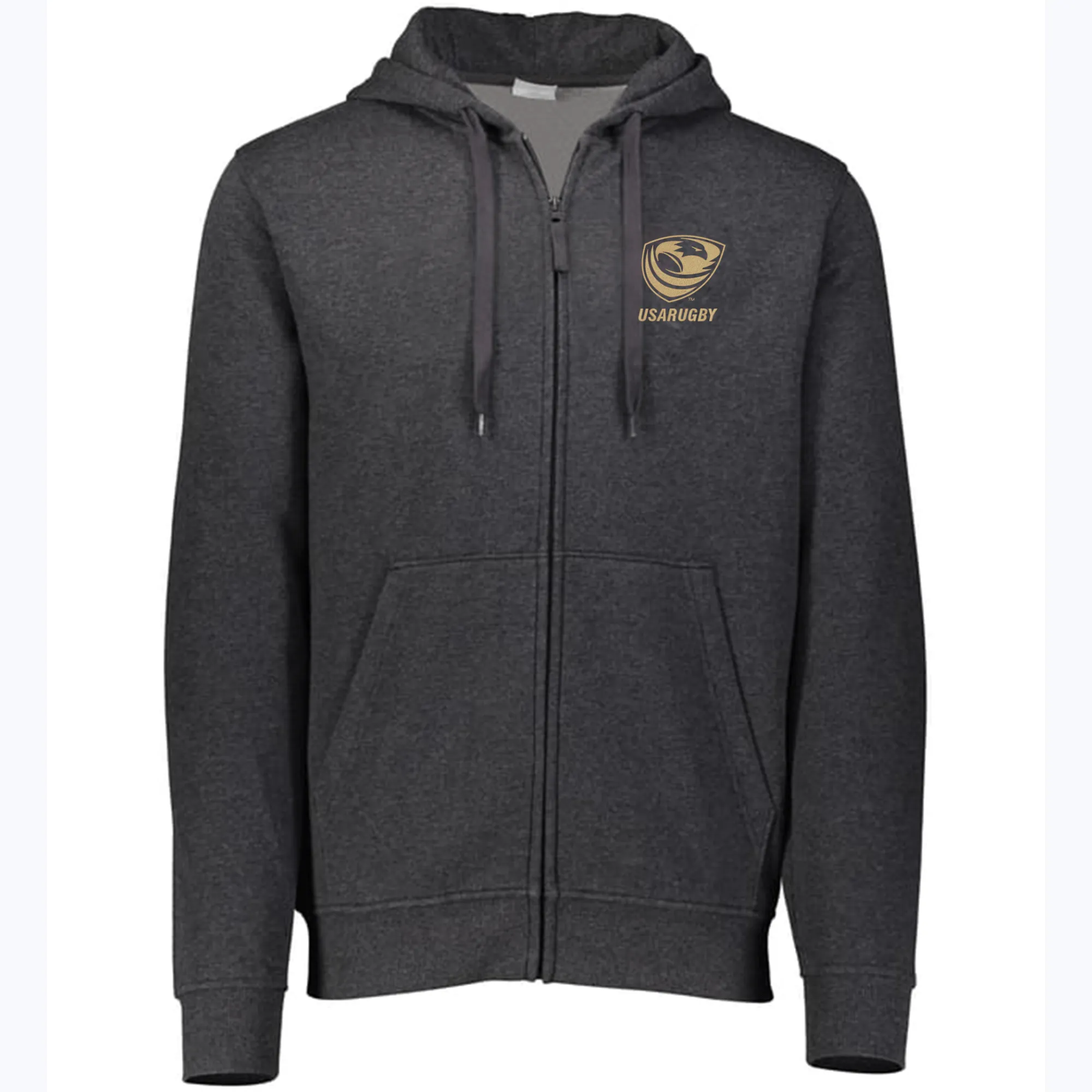 USA Rugby Bronze Fleece Full Zip Hoodie