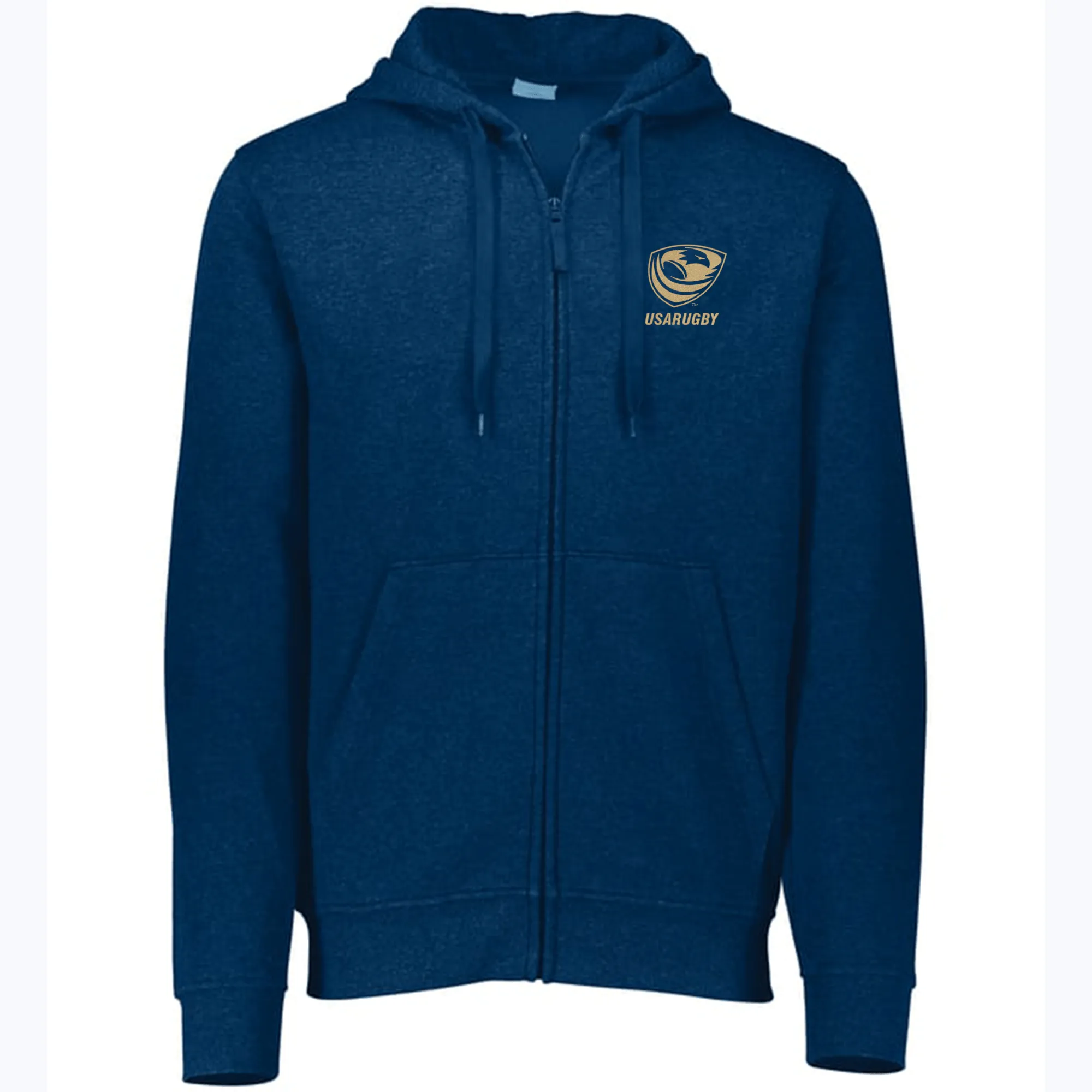 USA Rugby Bronze Fleece Full Zip Hoodie
