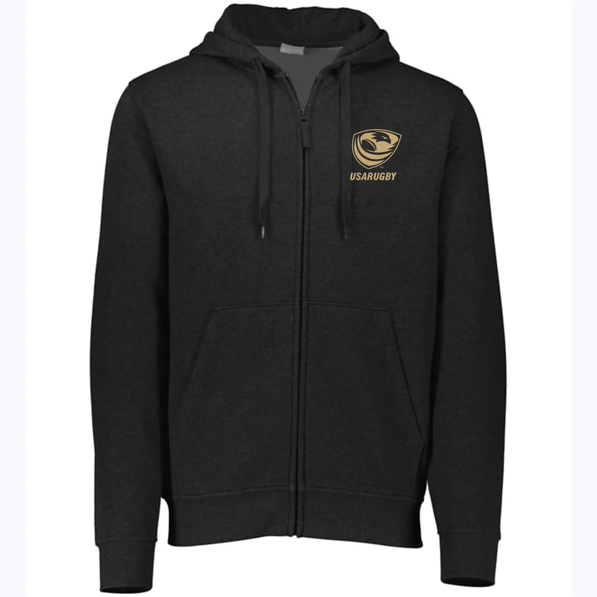 USA Rugby Bronze Fleece Full Zip Hoodie