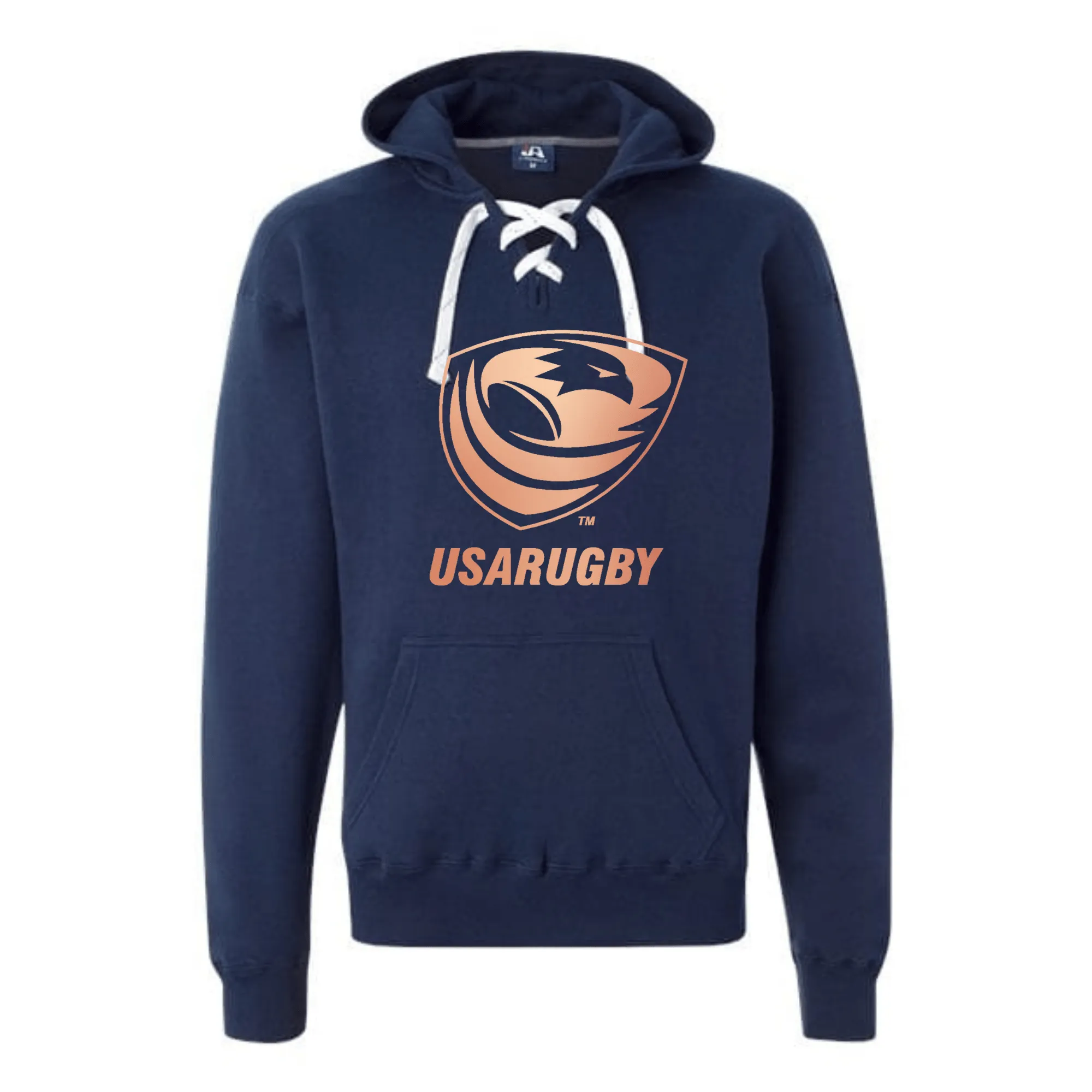 USA Rugby Bronze Sport Laced Hockey Hoodie