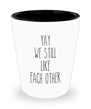 Valentine's Day Shot Glass for Boyfriend for Girlfriend We Still Like Each Other Funny Shot Glasses