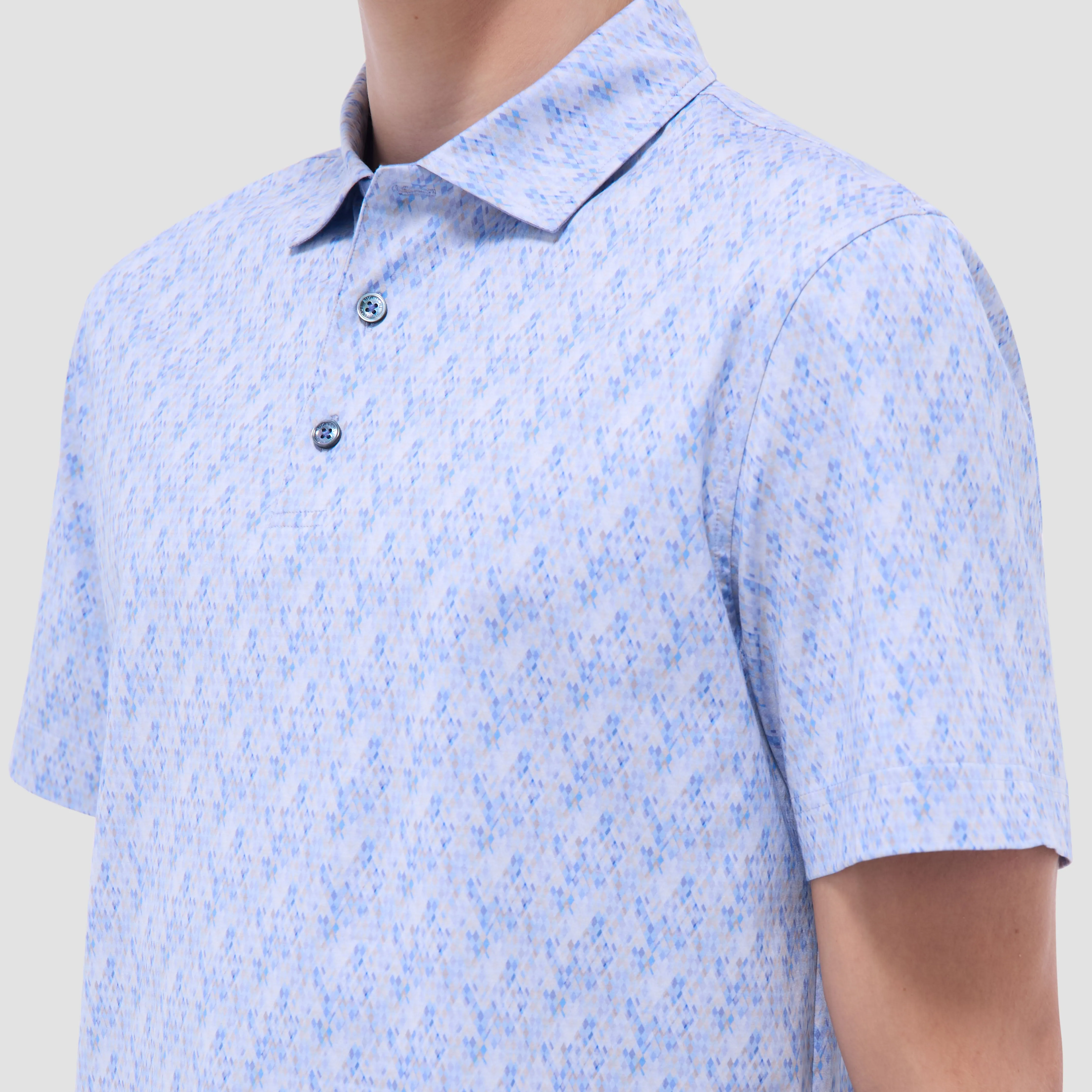 Vincent Double-Sided Geometric & Solid OoohCotton Polo Shirt