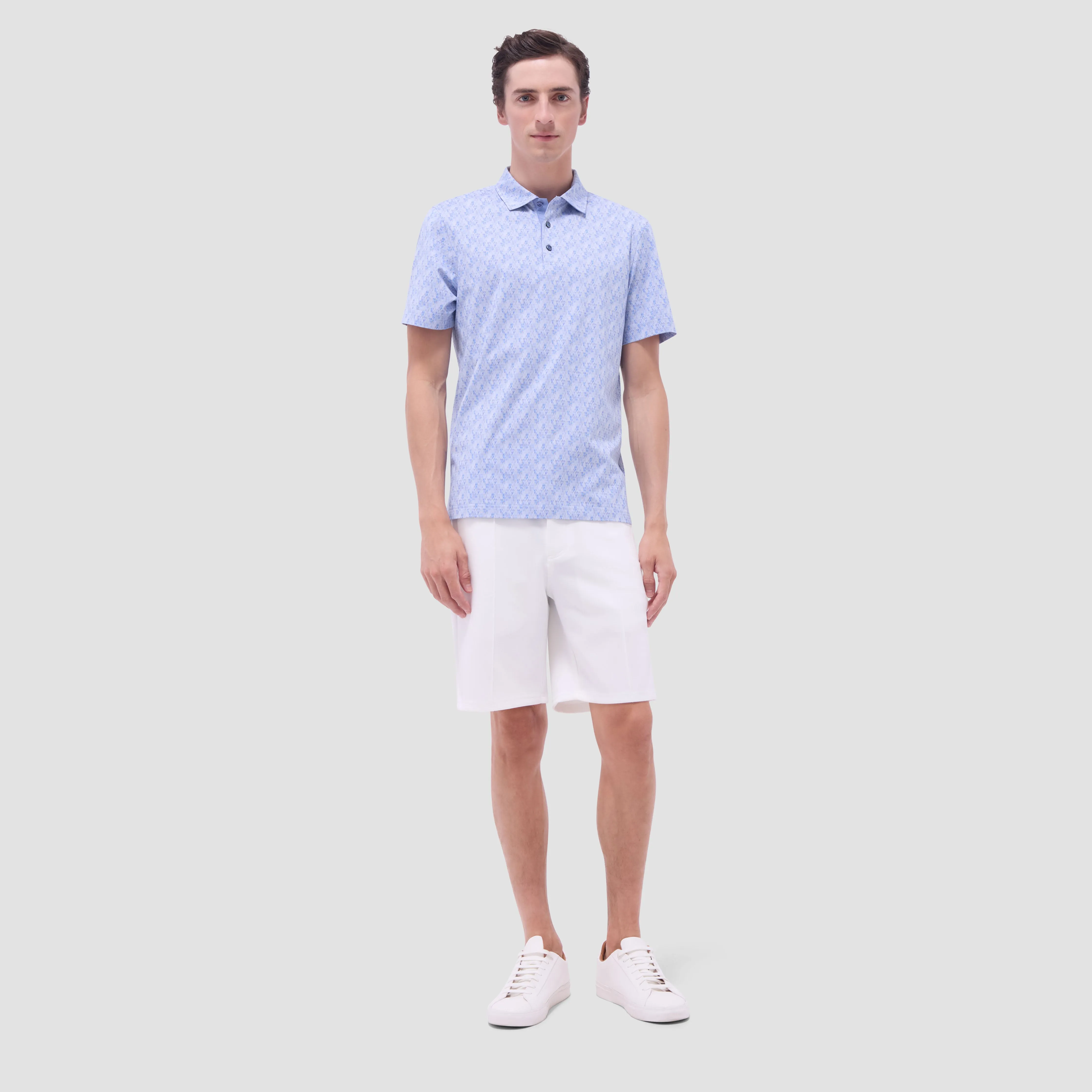 Vincent Double-Sided Geometric & Solid OoohCotton Polo Shirt