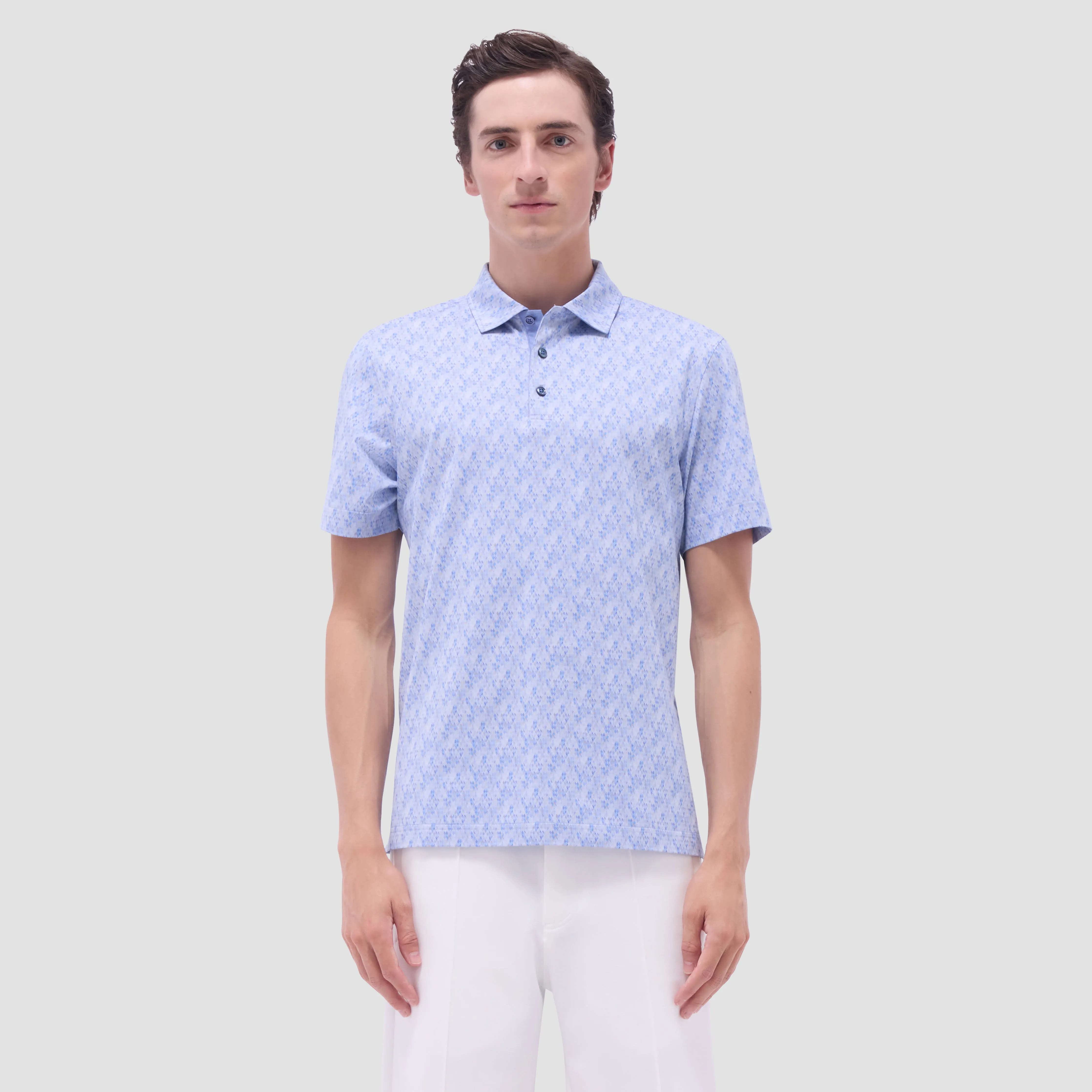 Vincent Double-Sided Geometric & Solid OoohCotton Polo Shirt