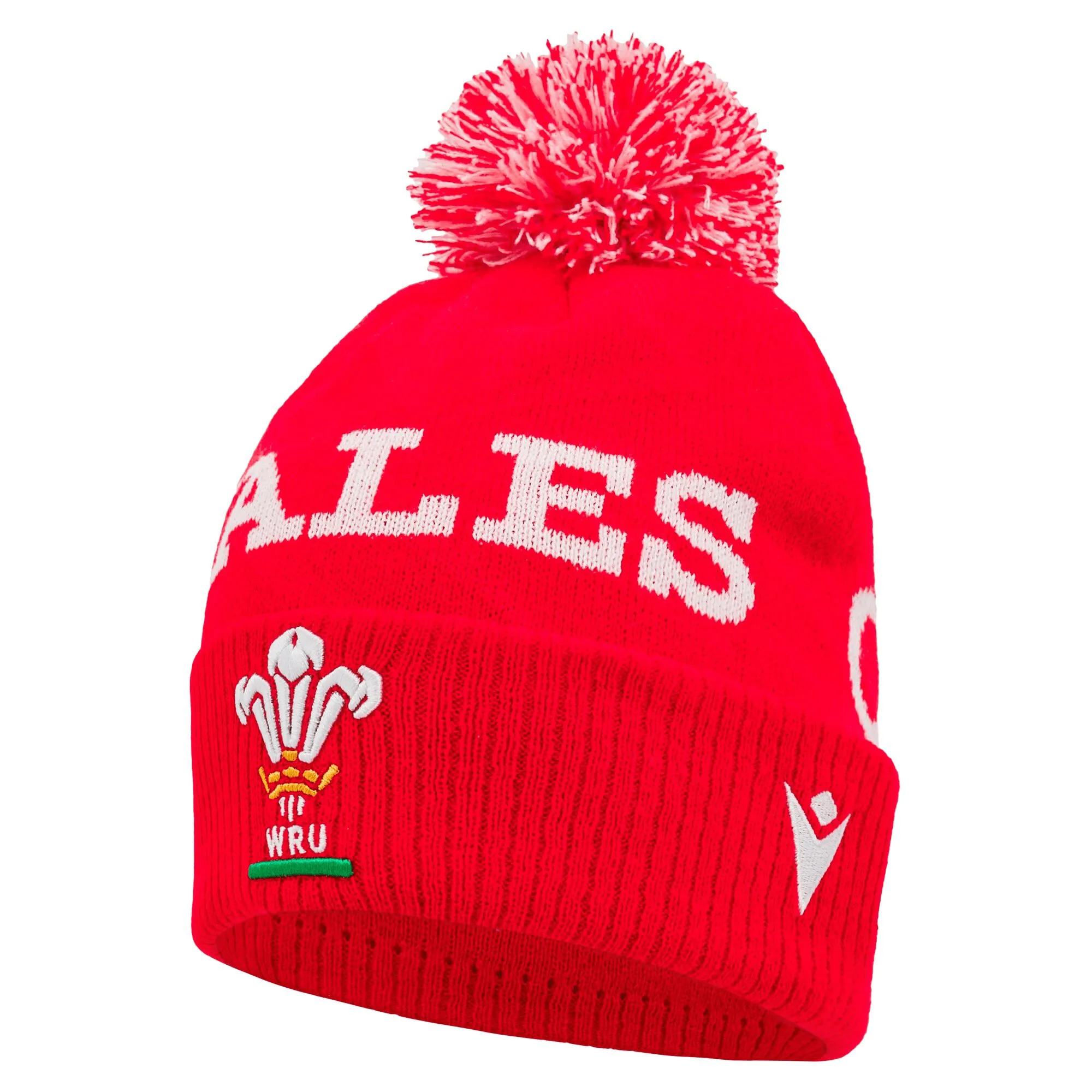 Wales 24/25 CYMRU Pom Pom Beanie by Macron