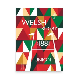 Wales Rugby Color Block Poster