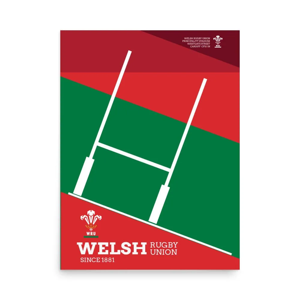 Wales Rugby 'Dynamic Goal Post' Poster