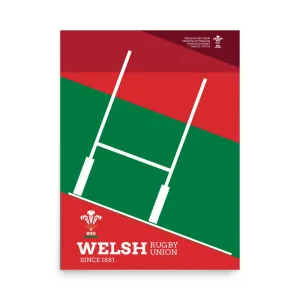 Wales Rugby 'Dynamic Goal Post' Poster