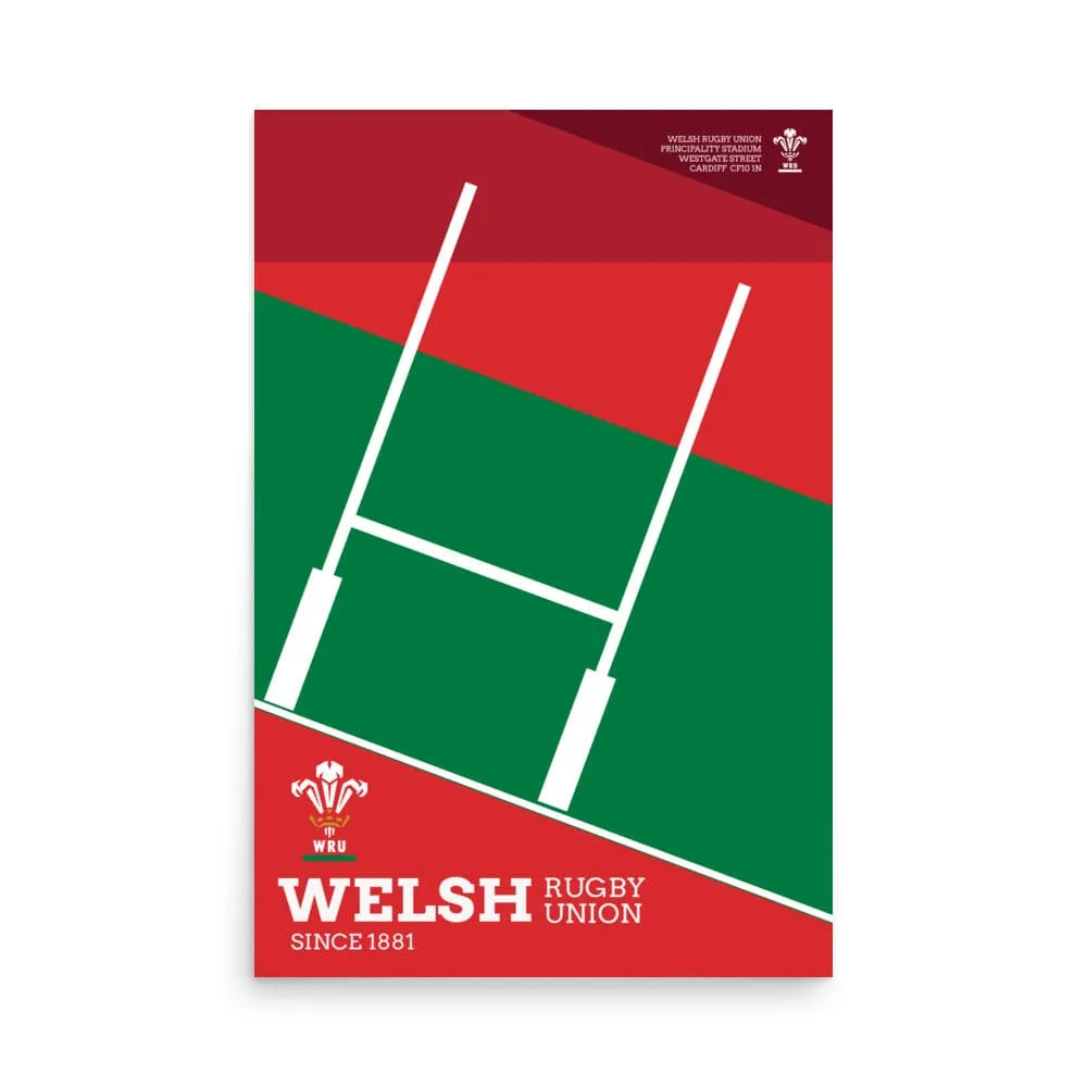 Wales Rugby 'Dynamic Goal Post' Poster