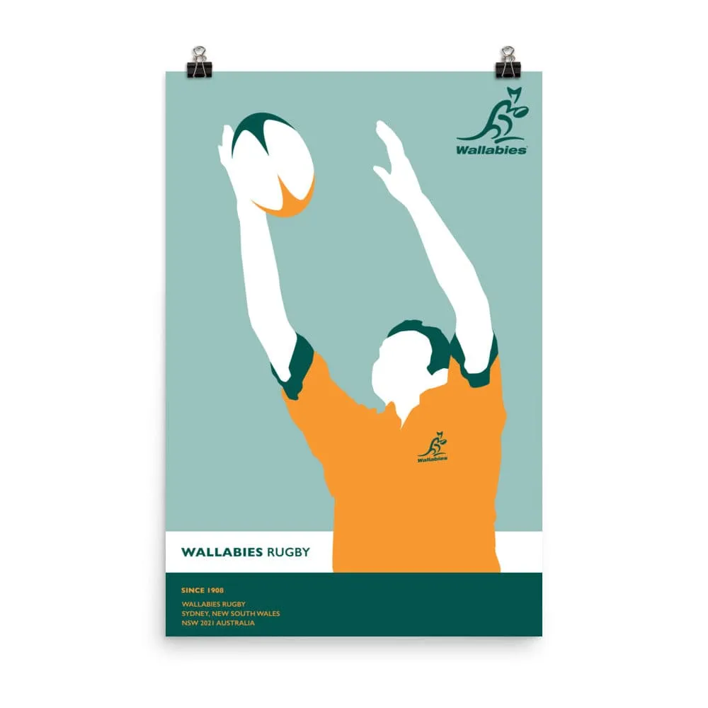 Wallabies Rugby Catch Poster