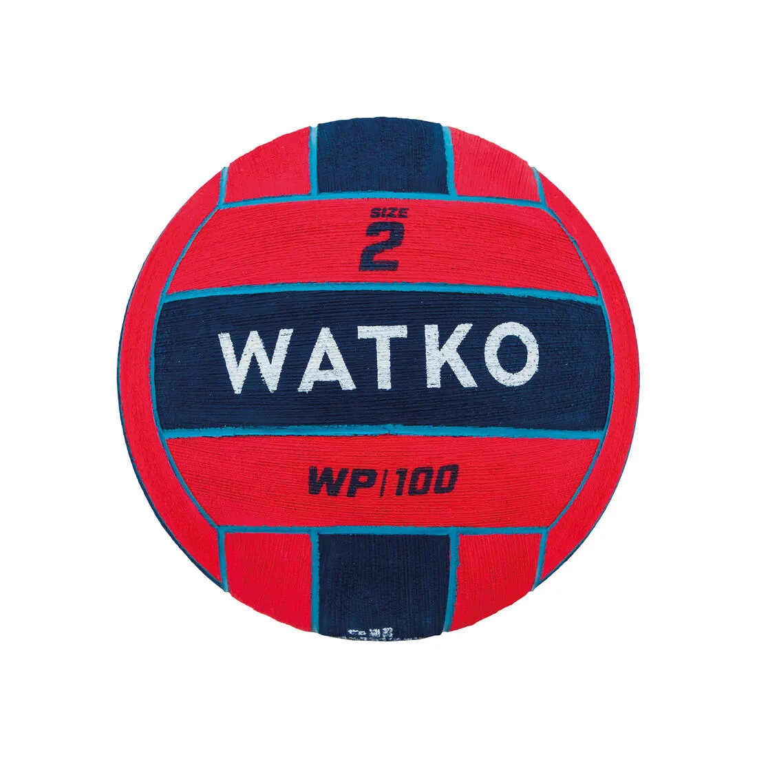 WATER POLO BALL WP100 SIZE 2 - RED / BLUE