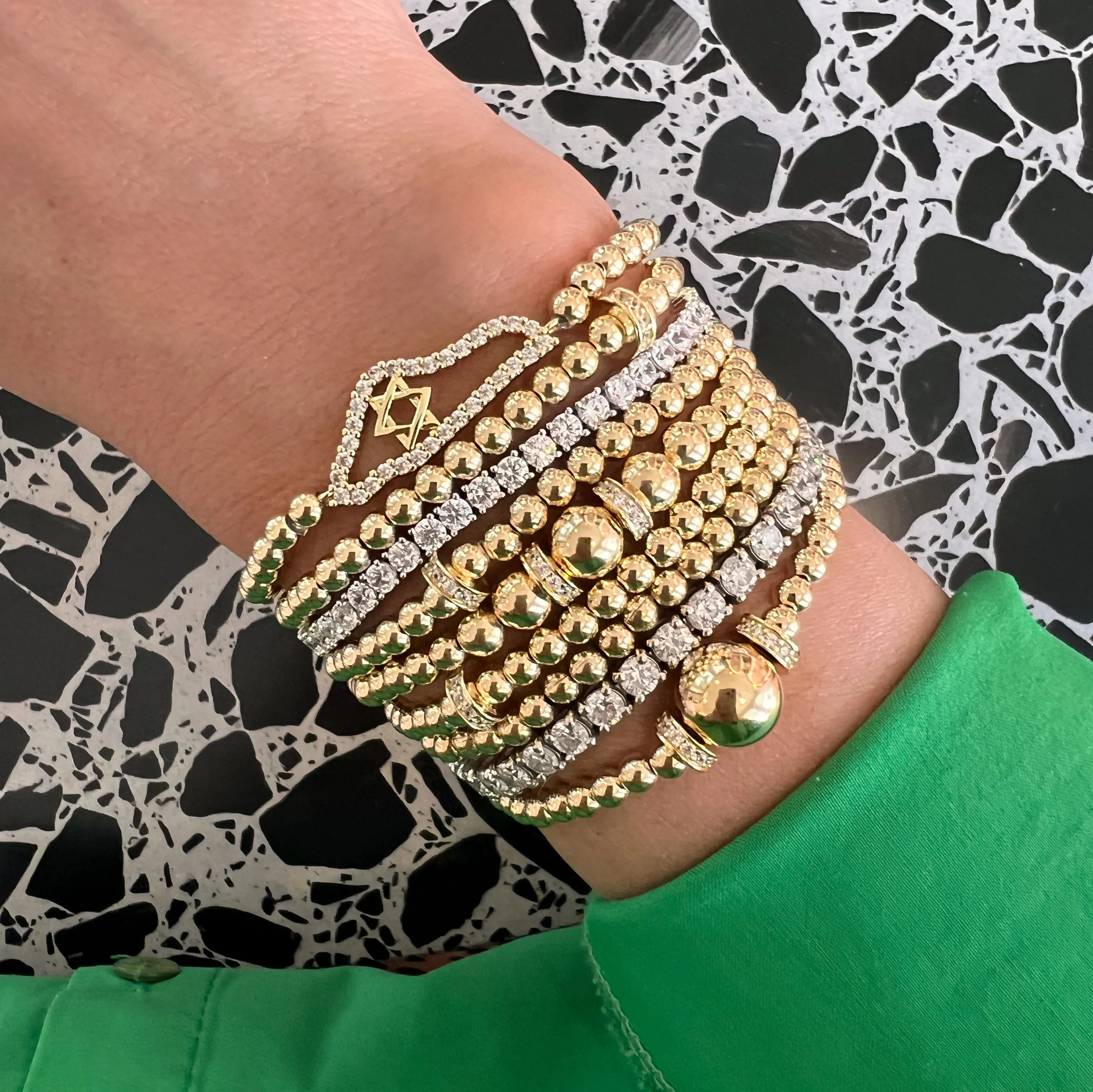 Water Resistant Large Bead Bracelet