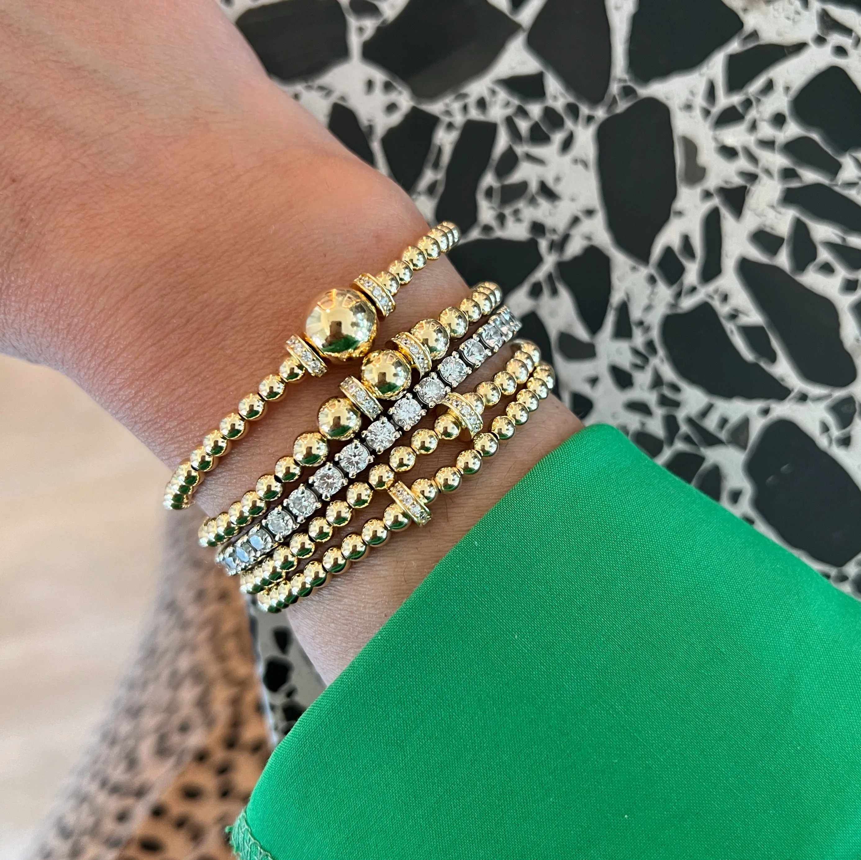 Water Resistant Large Bead Bracelet