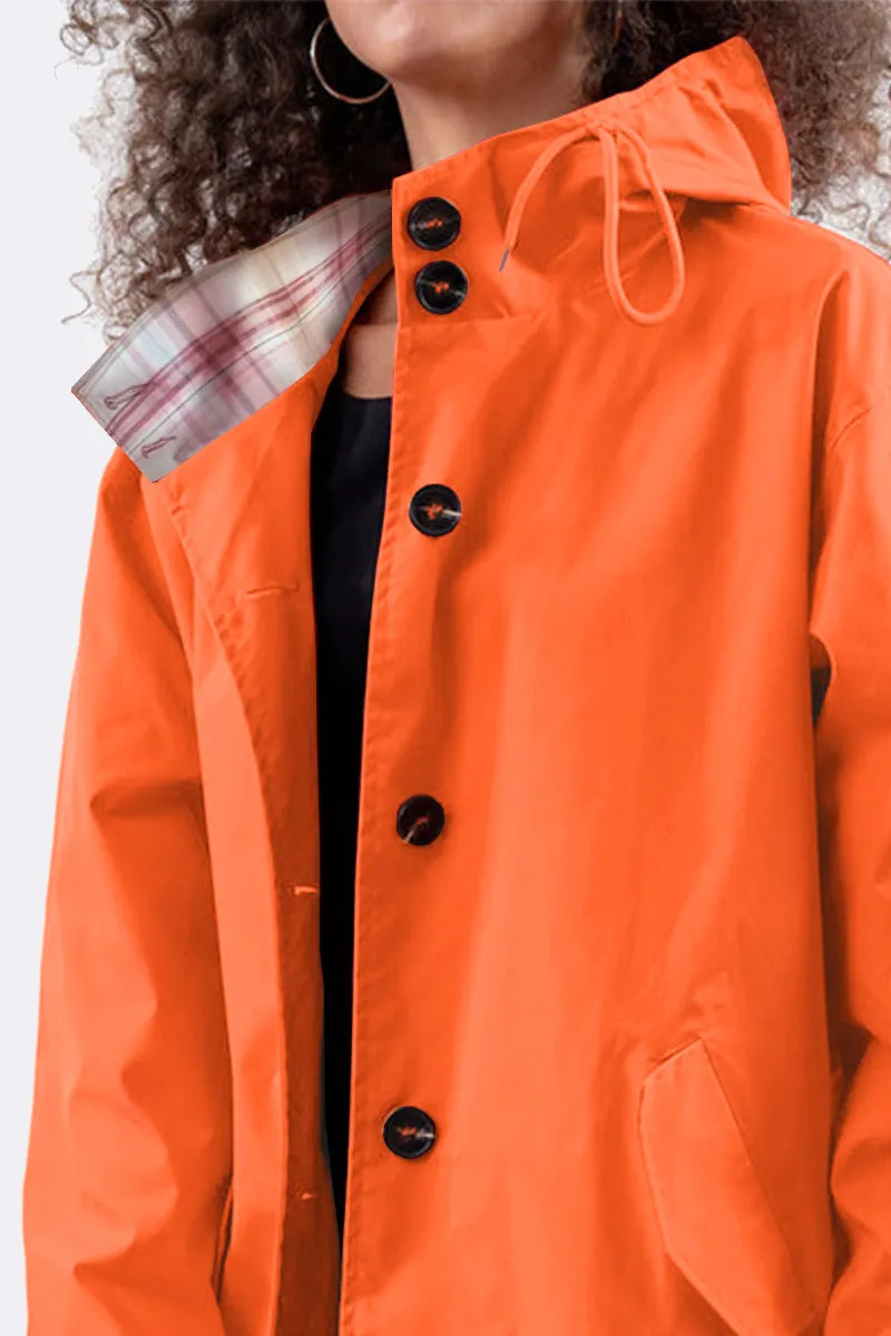 Water Resistant Oversized Hooded Windbreaker Rain Jacket