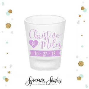 Wedding Heart - Frosted Shot Glass #5F