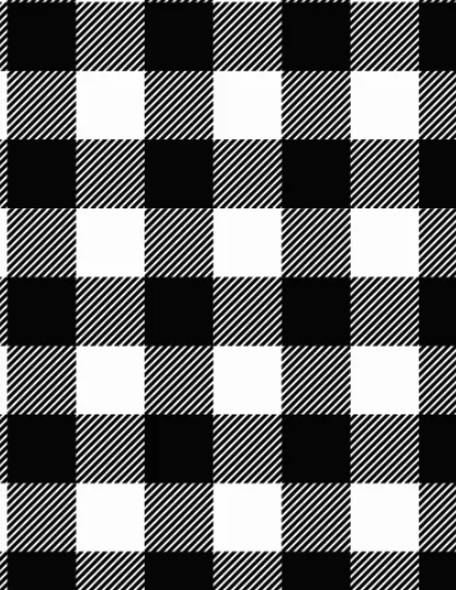 White Buffalo Plaid Garden Flag