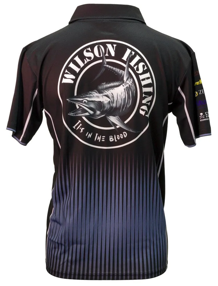 Wilson Breathable Polo Shirt  2020 Black-Blue Mens