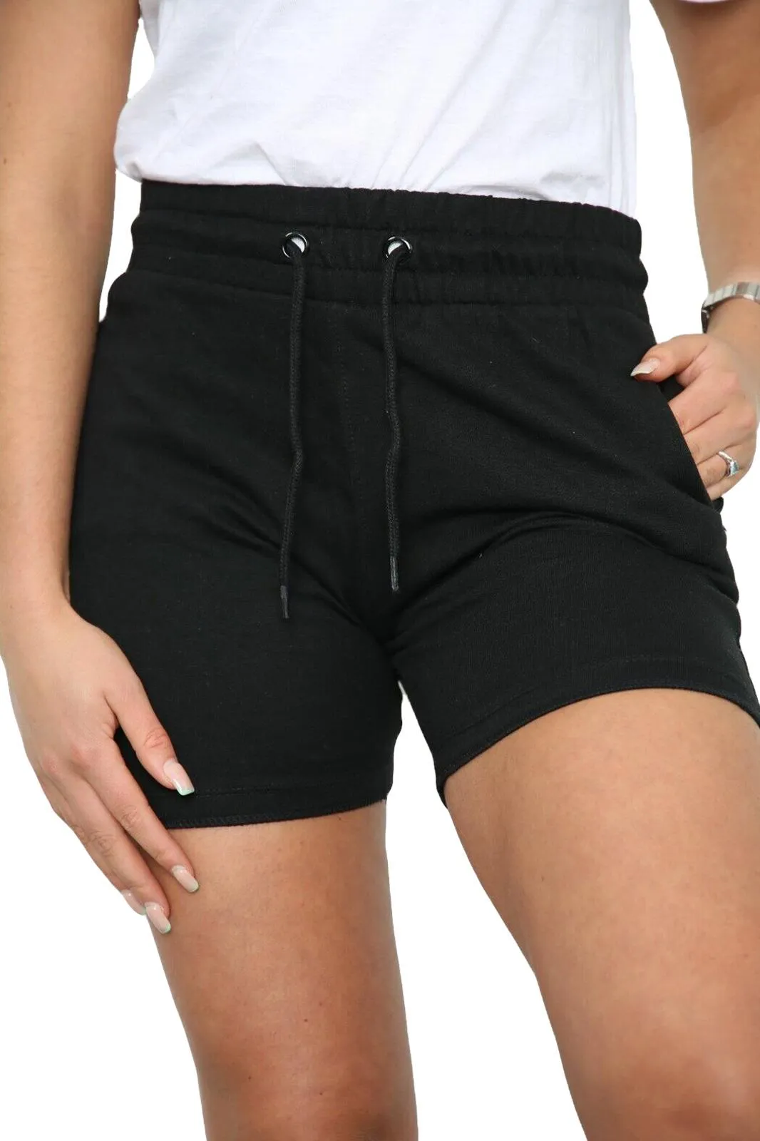 Women Elasticated Cotton Blend Shorts