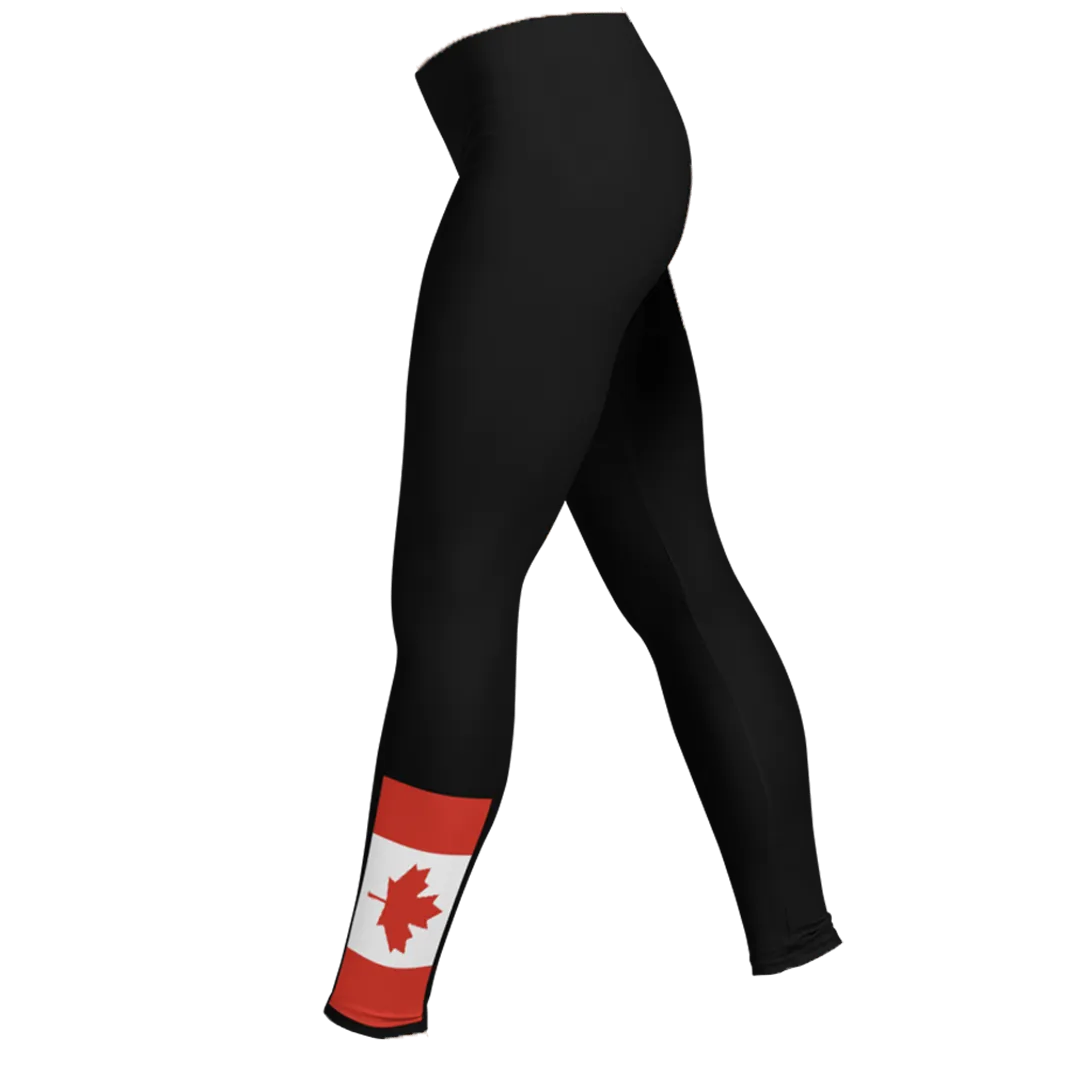 Women's Canada Small Flag Leggings