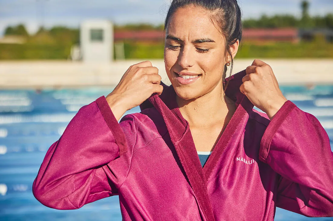 WOMEN'S COMPACT POOL BATHROBE PURPLE