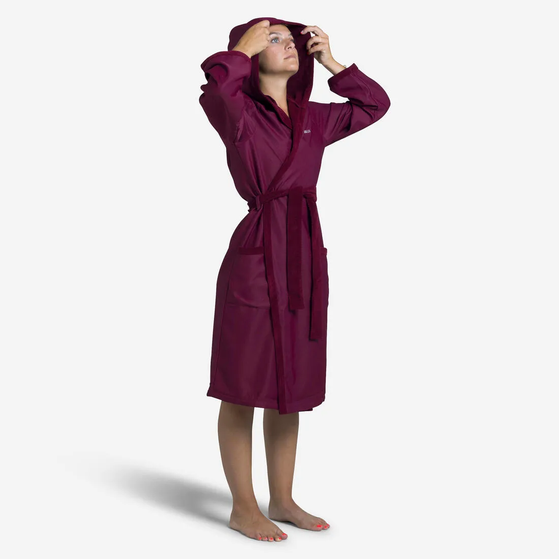 WOMEN'S COMPACT POOL BATHROBE PURPLE
