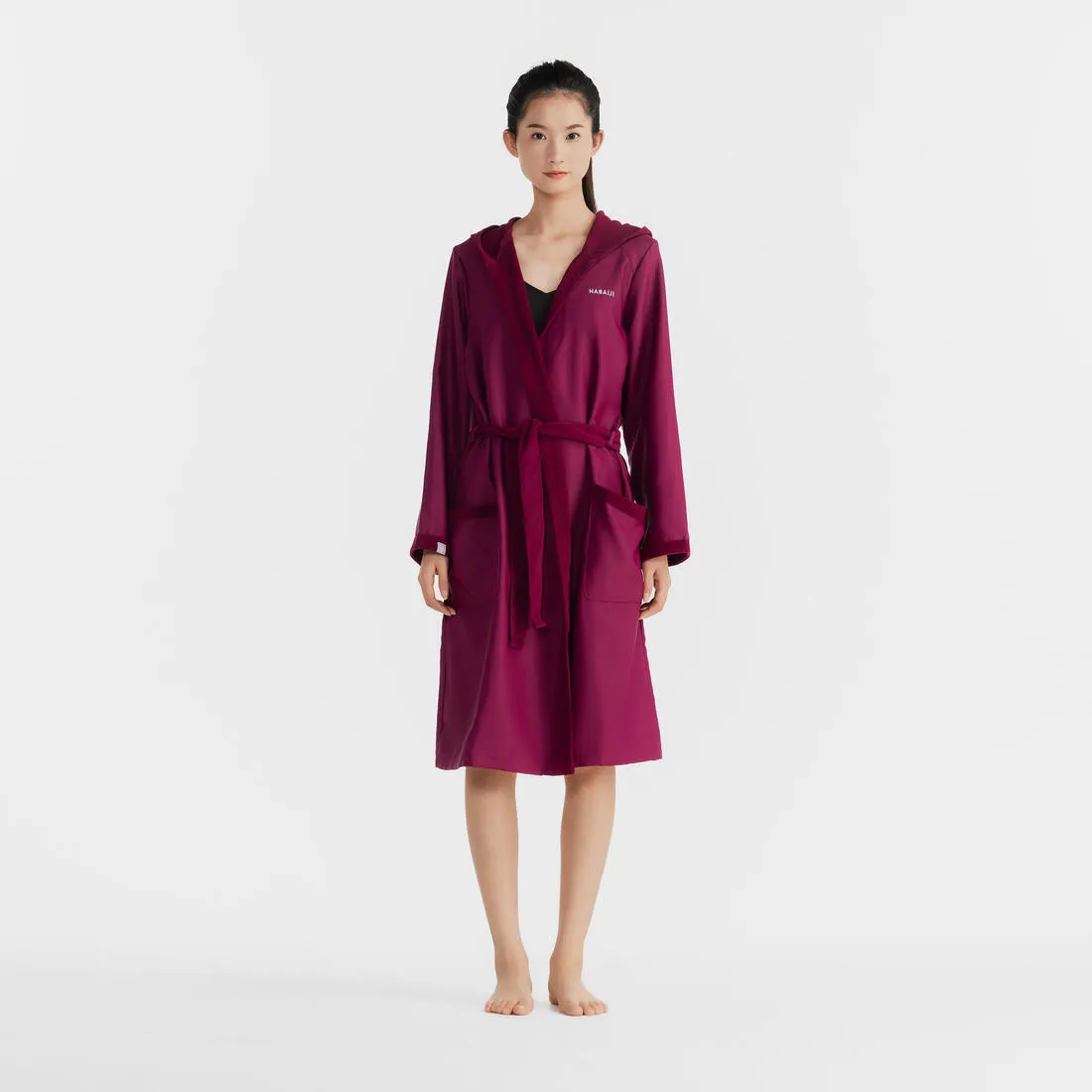 WOMEN'S COMPACT POOL BATHROBE PURPLE
