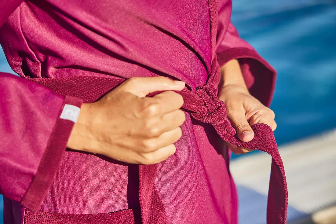 WOMEN'S COMPACT POOL BATHROBE PURPLE