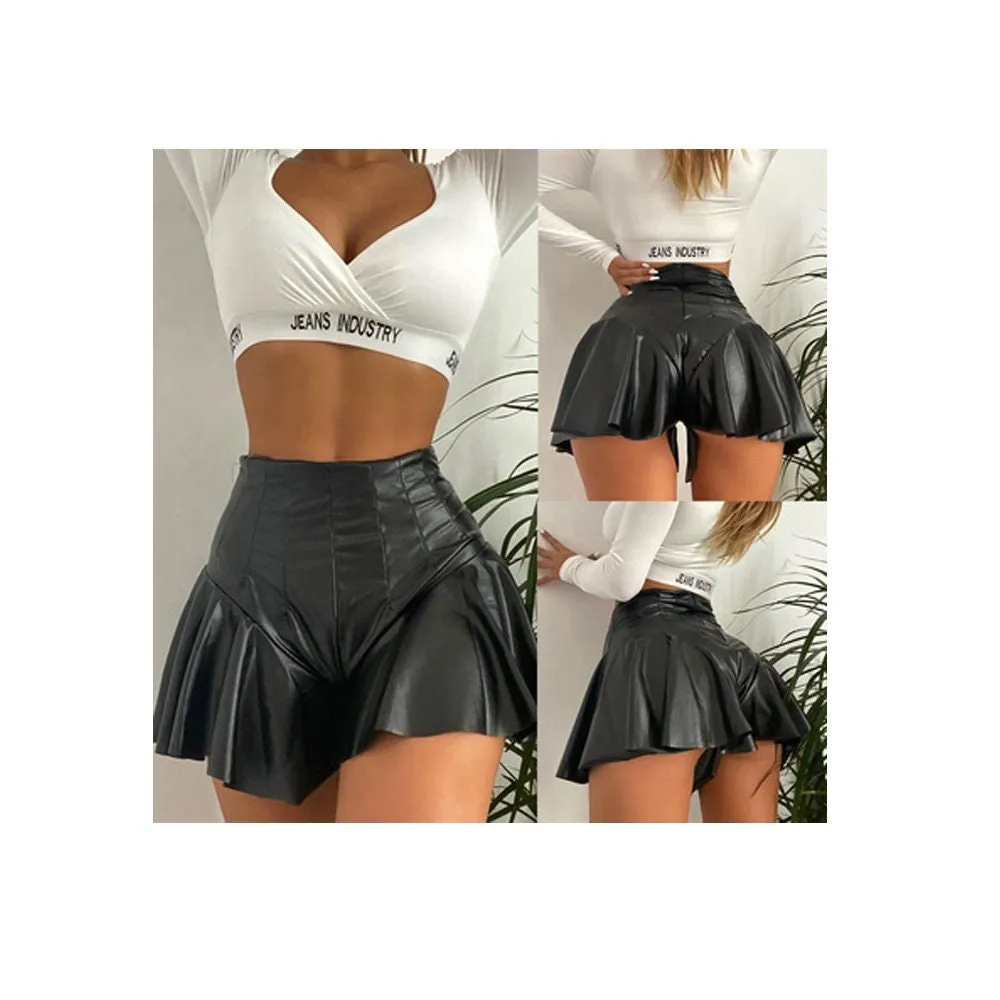 Womens Leather Skirt | Leather Skorts | Booty Shorts | Hot Pants | Leather Hot Pants | Womens Leather Shorts | Leather Mini Skirt | Skirt