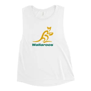 Women's Wallaroos White Muscle Tank