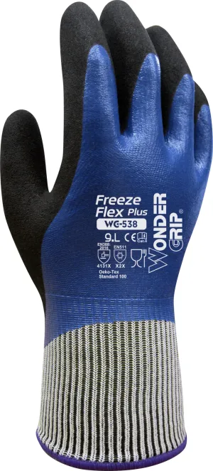 Wonder Grip Freeze Flex Plus WG-538, Sub Zero Work Gloves, Dozen (12 pairs)