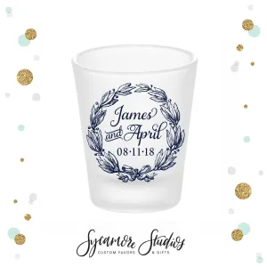 Wreath - Frosted Shot Glass #26F