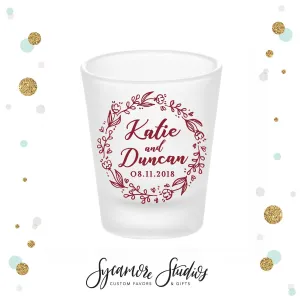 Wreath - Frosted Shot Glass #29F
