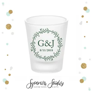 Wreath - Frosted Shot Glass #33F
