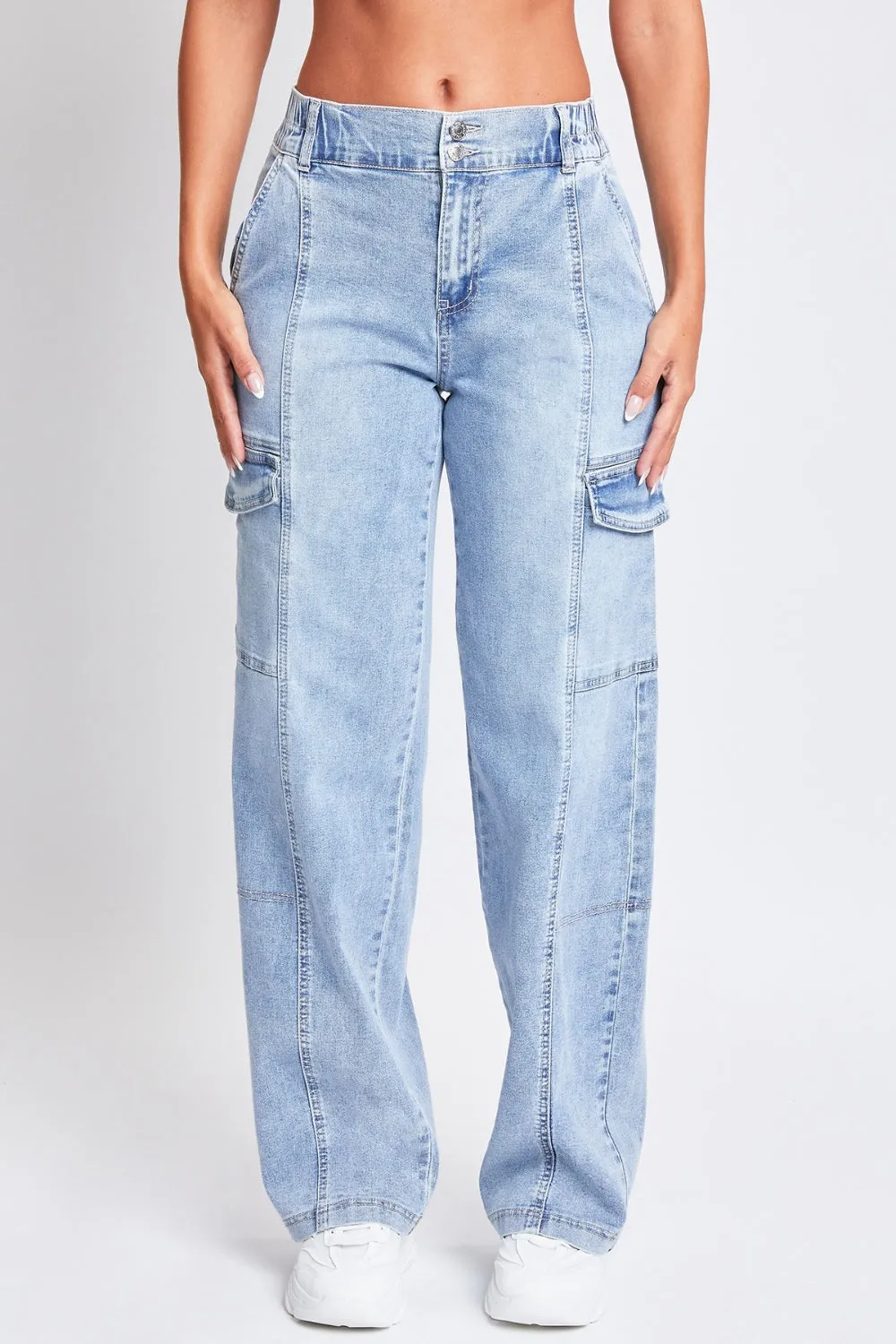 YMI Light Wash Cargo Jeans