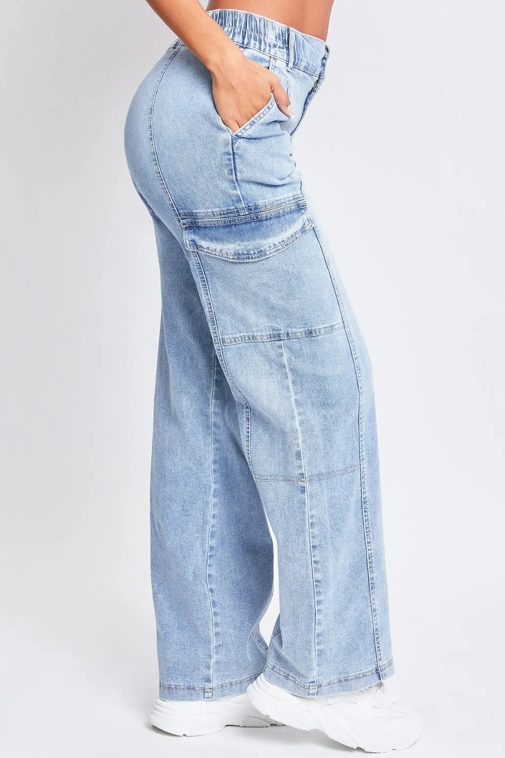 YMI Light Wash Cargo Jeans