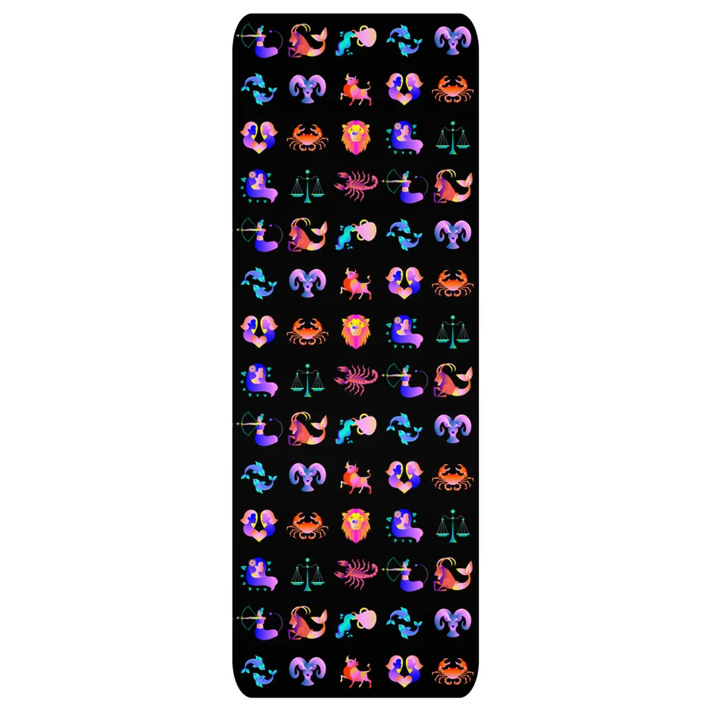 Zodiac Sign Illustration Yoga Mat